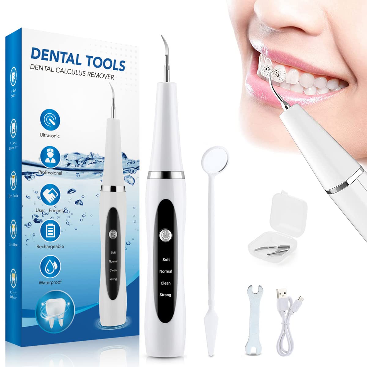 HANNEA Dental Floss for Teeth Cleaner Professional Household Electric Teeth Cleaning Kit Dental Care, Teeth Stain Remover, Remove Calculus, Clean Crevice Between Teeth HANNEA Dental Floss for Teeth Cleaner Professional Household Electric Teeth Cleaning Kit Dental Care, Teeth Stain Remover, Remove Calculus, Clean Crevice Between Teeth